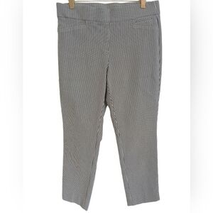 Anne Klein Navy and White Striped Pants